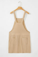 Load image into Gallery viewer, Parchment Side Buttons Sleeveless Overall Mini Dress - Fashion Queen -  10
