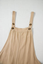 Load image into Gallery viewer, Parchment Side Buttons Sleeveless Overall Mini Dress - Fashion Queen -  15
