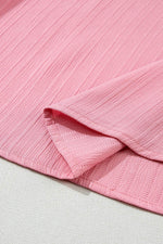 Load image into Gallery viewer, Peach Blossom Ruffled Half Sleeve V Neck Textured Top - Fashion Queen -  13
