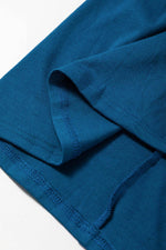 Load image into Gallery viewer, Peacock Blue Short Sleeve Shirred High Waist V Neck Maxi Dress - Fashion Queen -  11
