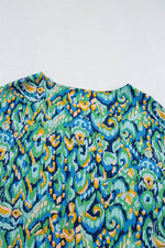 Load image into Gallery viewer, Pink Abstract Print V Neck Half Sleeve Loose Fit Tunic Blouse - Fashion Queen -  25
