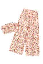 Load image into Gallery viewer, Pink Boho Floral Bandeau Top and High Waist Wide Leg Pants Set - Fashion Queen -  20
