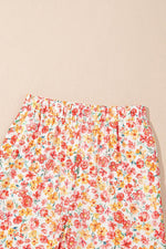 Load image into Gallery viewer, Pink Boho Floral Bandeau Top and High Waist Wide Leg Pants Set - Fashion Queen -  8
