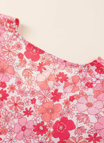 Load image into Gallery viewer, Pink Boho Floral V Neck Kimono Style Blouse - Fashion Queen -  16
