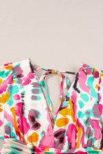 Load image into Gallery viewer, Pink Boho Tie-dye Print V Neck Maxi Dress - Fashion Queen -  15
