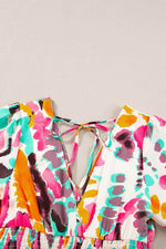 Load image into Gallery viewer, Pink Boho Tie-dye Print V Neck Maxi Dress - Fashion Queen -  18
