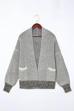 Load image into Gallery viewer, Pink Chunky Waffle Knit Oversized Collar Cardigan - Fashion Queen -  17
