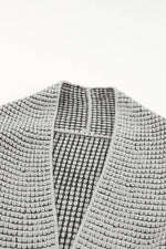 Load image into Gallery viewer, Pink Chunky Waffle Knit Oversized Collar Cardigan - Fashion Queen -  19
