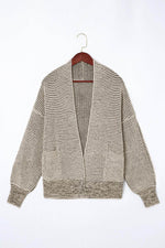 Load image into Gallery viewer, Pink Chunky Waffle Knit Oversized Collar Cardigan - Fashion Queen -  28
