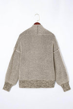 Load image into Gallery viewer, Pink Chunky Waffle Knit Oversized Collar Cardigan - Fashion Queen -  29
