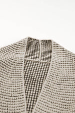 Load image into Gallery viewer, Pink Chunky Waffle Knit Oversized Collar Cardigan - Fashion Queen -  30
