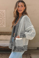 Load image into Gallery viewer, Pink Chunky Waffle Knit Oversized Collar Cardigan - Fashion Queen -  6
