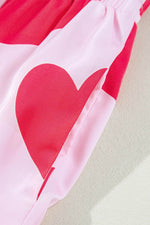 Load image into Gallery viewer, Pink Classic Heart Valentines Short Sleeve Pants Pajamas Set - Fashion Queen -  12
