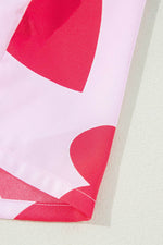 Load image into Gallery viewer, Pink Classic Heart Valentines Short Sleeve Pants Pajamas Set - Fashion Queen -  14
