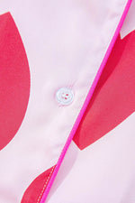 Load image into Gallery viewer, Pink Classic Heart Valentines Short Sleeve Pants Pajamas Set - Fashion Queen -  16

