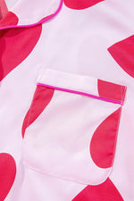 Load image into Gallery viewer, Pink Classic Heart Valentines Short Sleeve Pants Pajamas Set - Fashion Queen -  18
