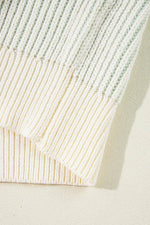 Load image into Gallery viewer, Pink Colorblock Textured Knit Bubble Sleeve Sweater - Fashion Queen -  18
