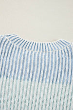 Load image into Gallery viewer, Pink Colorblock Textured Knit Bubble Sleeve Sweater - Fashion Queen -  25
