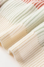 Load image into Gallery viewer, Pink Colorblock Textured Knit Bubble Sleeve Sweater - Fashion Queen -  9

