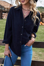 Load image into Gallery viewer, Pink Corduroy Button Pocket Shirt - Fashion Queen -  4
