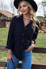 Load image into Gallery viewer, Pink Corduroy Button Pocket Shirt - Fashion Queen -  6
