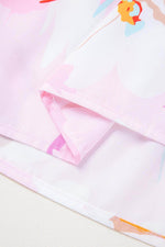 Load image into Gallery viewer, Pink Floral Print Knotted Shoulder Smocked Maxi Dress - Fashion Queen -  14

