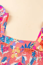 Load image into Gallery viewer, Pink Floral Print Sleeveless Ruffle Tiered Maxi Dress - Fashion Queen -  10
