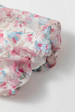 Load image into Gallery viewer, Pink Floral Puff Sleeve Square Neck Smock Ruffled Dress - Fashion Queen -  11
