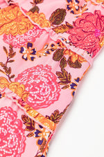 Load image into Gallery viewer, Pink Floral Square Neck Ruffled Flutter Sleeve Tiered Midi Dress - Fashion Queen -  19

