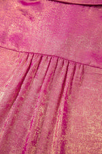 Load image into Gallery viewer, Pink Metallic Sheen Short Sleeve Buttoned Front Casual Shirt - Fashion Queen -  25
