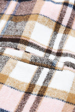 Load image into Gallery viewer, Pink Plaid Button Up Lapel Jacket - Fashion Queen -  15
