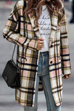 Load image into Gallery viewer, Pink Plaid Button Up Lapel Jacket - Fashion Queen -  3
