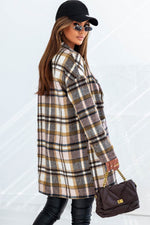 Load image into Gallery viewer, Pink Plaid Button Up Lapel Jacket - Fashion Queen -  5
