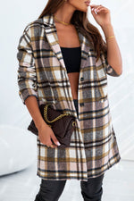 Load image into Gallery viewer, Pink Plaid Button Up Lapel Jacket - Fashion Queen -  7
