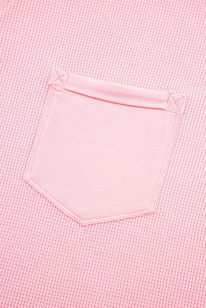 Pink Plus Size Ribbed Exposed Seam Tee and Shorts Set - Fashion Queen -  5