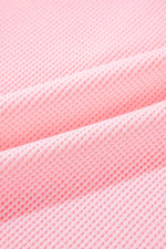 Load image into Gallery viewer, Pink Plus Size Ribbed Exposed Seam Tee and Shorts Set - Fashion Queen -  8
