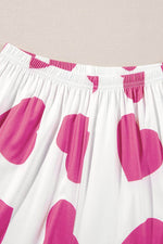 Load image into Gallery viewer, Pink Ruffled Tank Top And Heart Print Pants Lounge Set - Fashion Queen -  16
