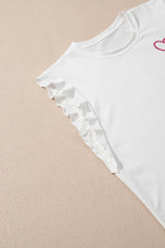 Load image into Gallery viewer, Pink Ruffled Tank Top And Heart Print Pants Lounge Set - Fashion Queen -  22
