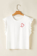 Load image into Gallery viewer, Pink Ruffled Tank Top And Heart Print Pants Lounge Set - Fashion Queen -  26
