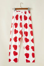 Load image into Gallery viewer, Pink Ruffled Tank Top And Heart Print Pants Lounge Set - Fashion Queen -  28
