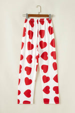 Load image into Gallery viewer, Pink Ruffled Tank Top And Heart Print Pants Lounge Set - Fashion Queen -  29
