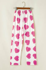 Load image into Gallery viewer, Pink Ruffled Tank Top And Heart Print Pants Lounge Set - Fashion Queen -  8
