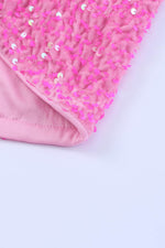 Load image into Gallery viewer, Pink Sequin Adjustable Straps Tank Top - Fashion Queen -  16
