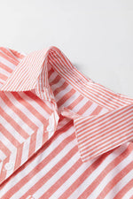 Load image into Gallery viewer, Pink Stripe Buttoned Long Sleeve Casual Shirt - Fashion Queen -  11
