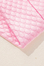 Load image into Gallery viewer, Pink Textured Ruffle Short Sleeve Pullover Top - Fashion Queen -  11
