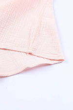 Load image into Gallery viewer, Pink Textured Tiered Ruffled Short Sleeve Blouse - Fashion Queen -  14
