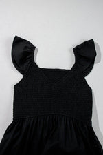 Load image into Gallery viewer, Pink V Neck Flutter Sleeve Smocked Bodice High Waist Ruffle Maxi Dress - Fashion Queen -  20
