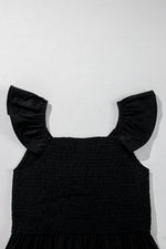 Load image into Gallery viewer, Pink V Neck Flutter Sleeve Smocked Bodice High Waist Ruffle Maxi Dress - Fashion Queen -  25
