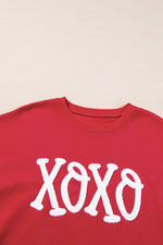 Load image into Gallery viewer, Racing Red Aphabet Chenille Embroidered Pullover Sweatshirt - Fashion Queen -  17
