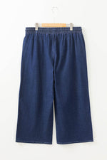 Load image into Gallery viewer, Real Teal Plus Size Drawstring High Waist Wide Leg Casual Jeans - Fashion Queen -  12
